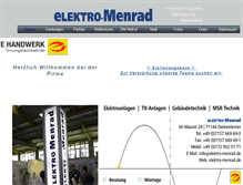 Tablet Screenshot of elektro-menrad.de